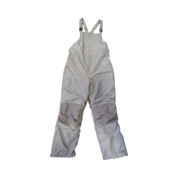 Lands End Unisex Gray Insulated Snow Bib Overalls 20H Nylon & Polyester - Picture 2 of 8